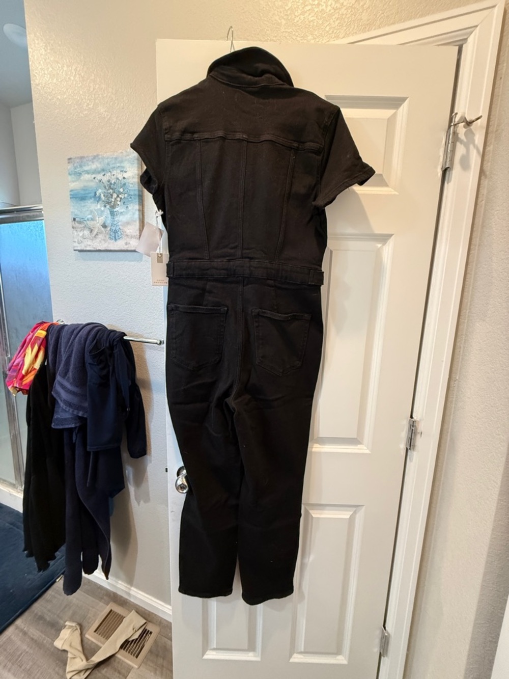 Good American Black Zip-Front Jumpsuit - Picture 5 of 9